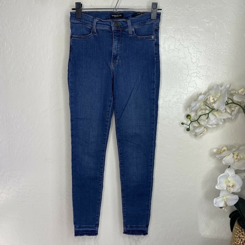 Banana Republic Womens Devon Skinny Jeans Medium Wash Mid Rise Size 26 P